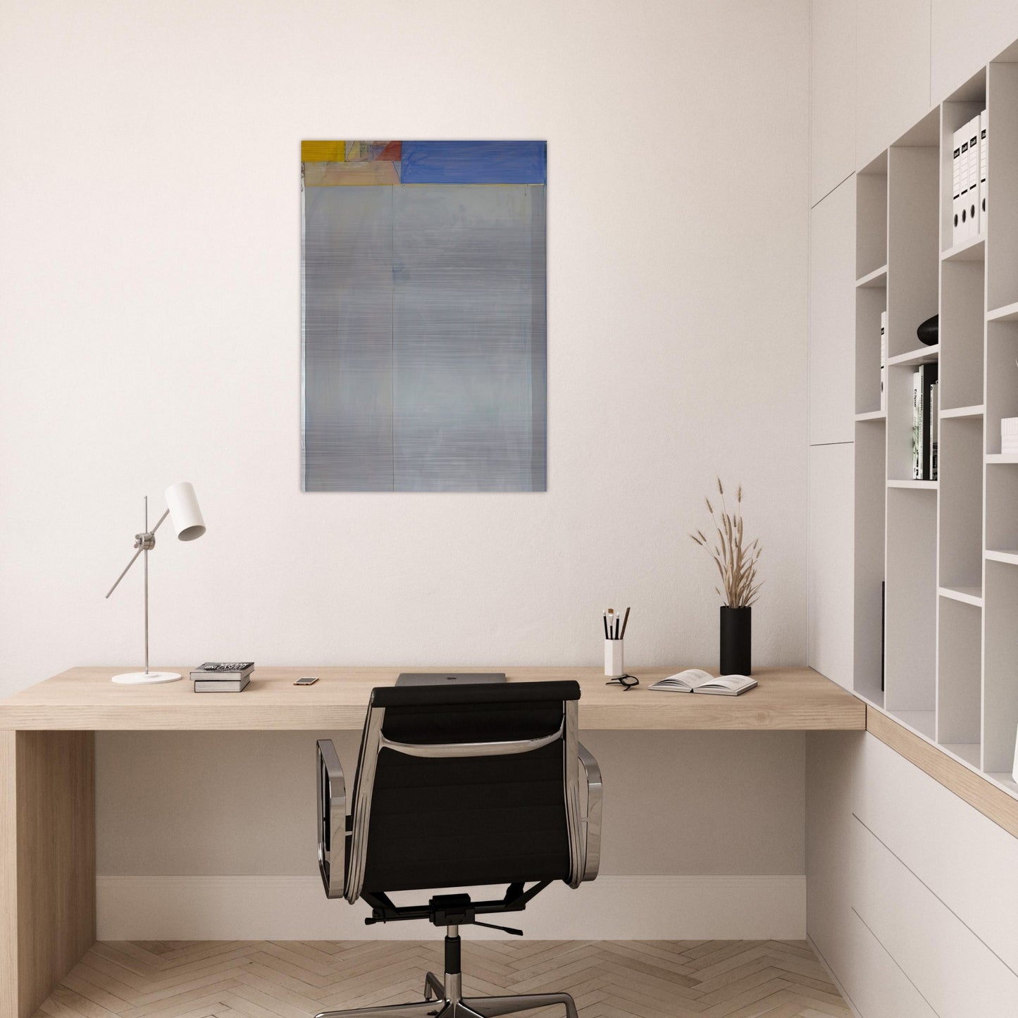 Ocean Park #49 - Richard Diebenkorn Brushed Aluminum Print - 70x100 cm / 28x40 inches | Richard Diebenkorn Aluminum Print | Richard Diebenkorn Prints