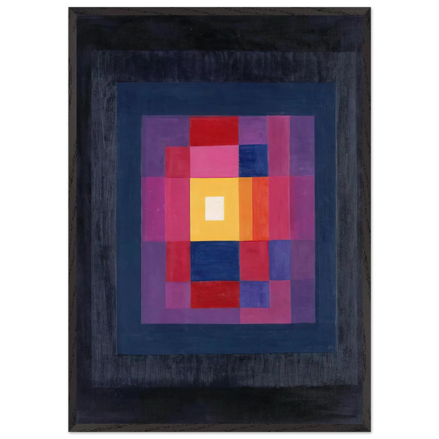 Education - 1966 - Johannes Itten 70x100 cm / 28x40 inches Framed Art Print – Black Wooden Frame