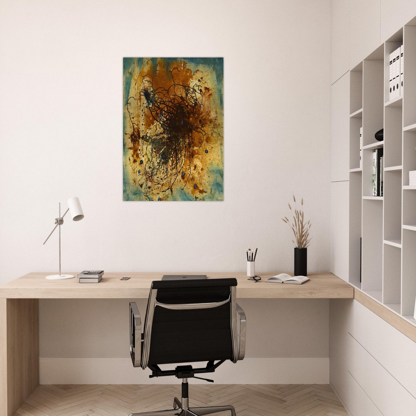 It's All Over - The City - 1947 - Wols Brushed Aluminum Print - 70x100 cm / 28x40 inches | Wols Aluminum Print | Wols Prints