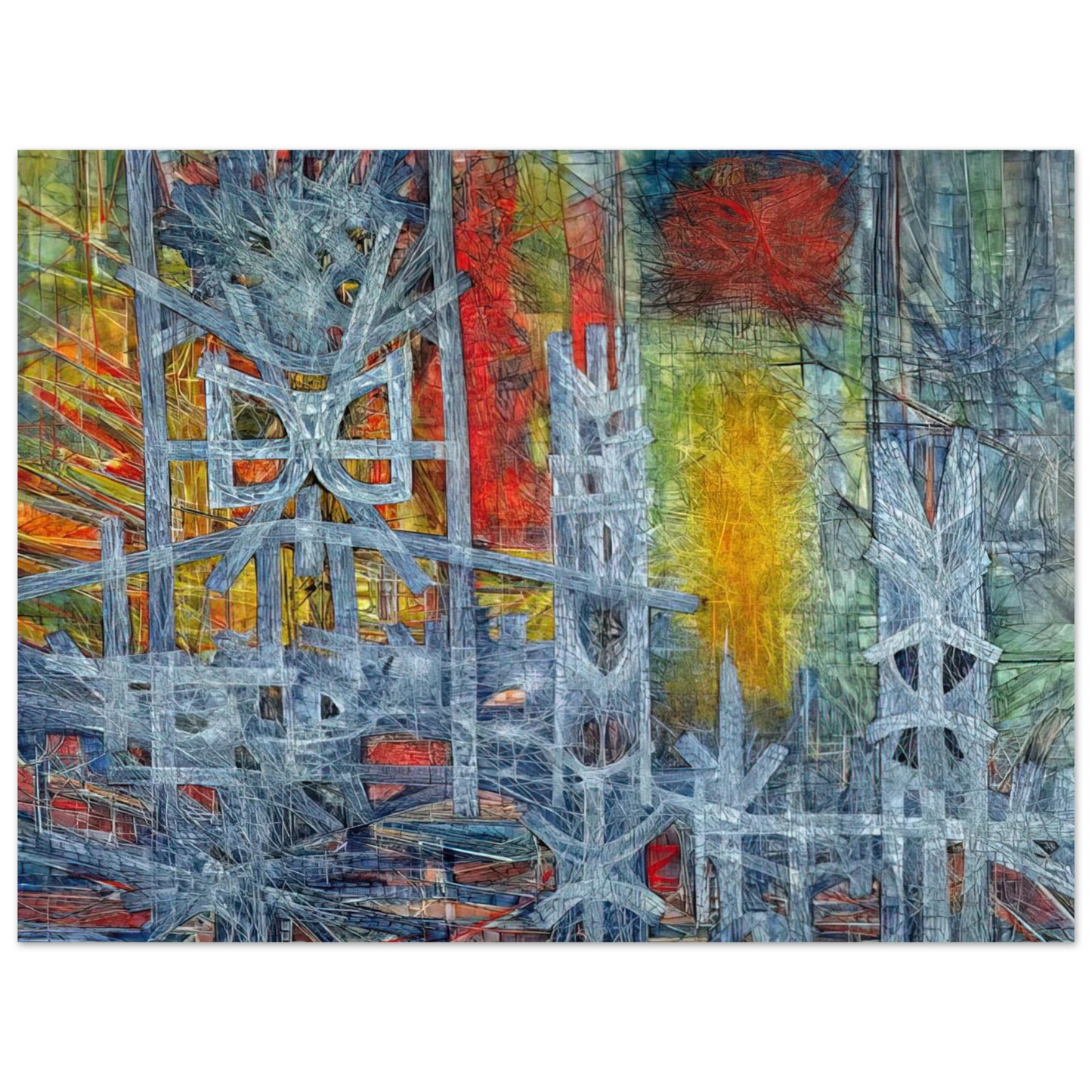 Jimmy Ernst - Silence at Sharpeville - 1962 75x100 cm / 30x40inches Fine Art Poster