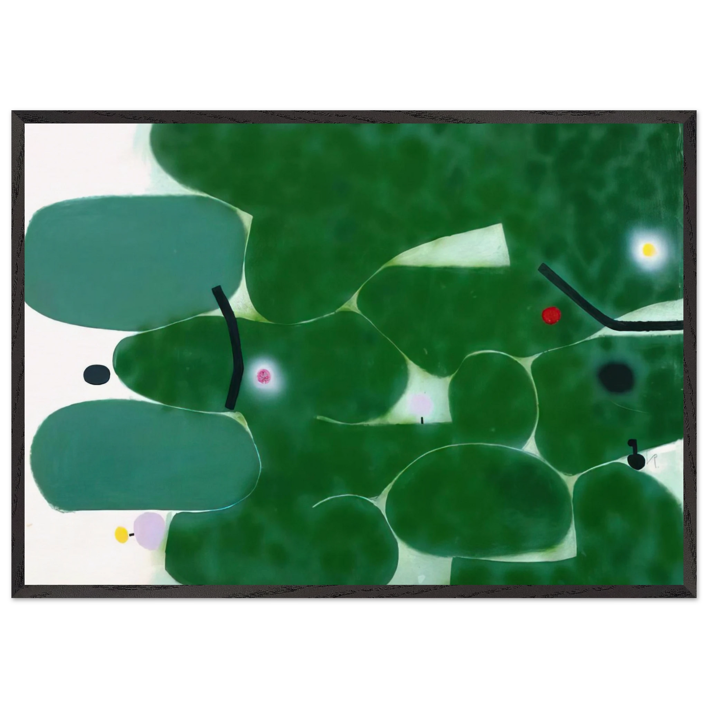 The Green Earth - 1980 - Victor Pasmore 70x100 cm / 28x40 inches Framed Art Print – Black Wooden Frame