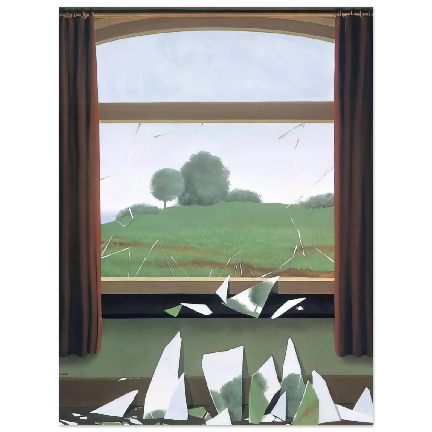 Rene Magritte - THE KEY TO THE FIELDS 1936 75x100 cm / 30x40inches Fine Art Poster
