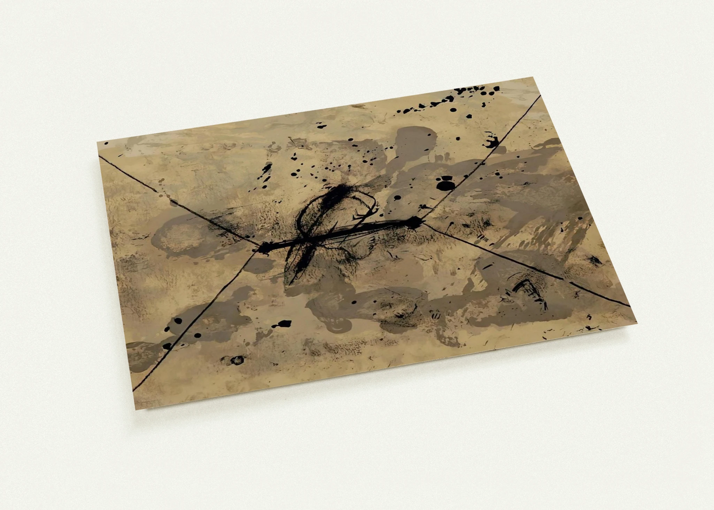 L ENVELOPPE 1968 By Antoni Tapies Pack of 10 Post Cards | Antoni Tapies Post Cards | A6 (10.5 x 14.8 cm) - 4.1 x 5.8 inches