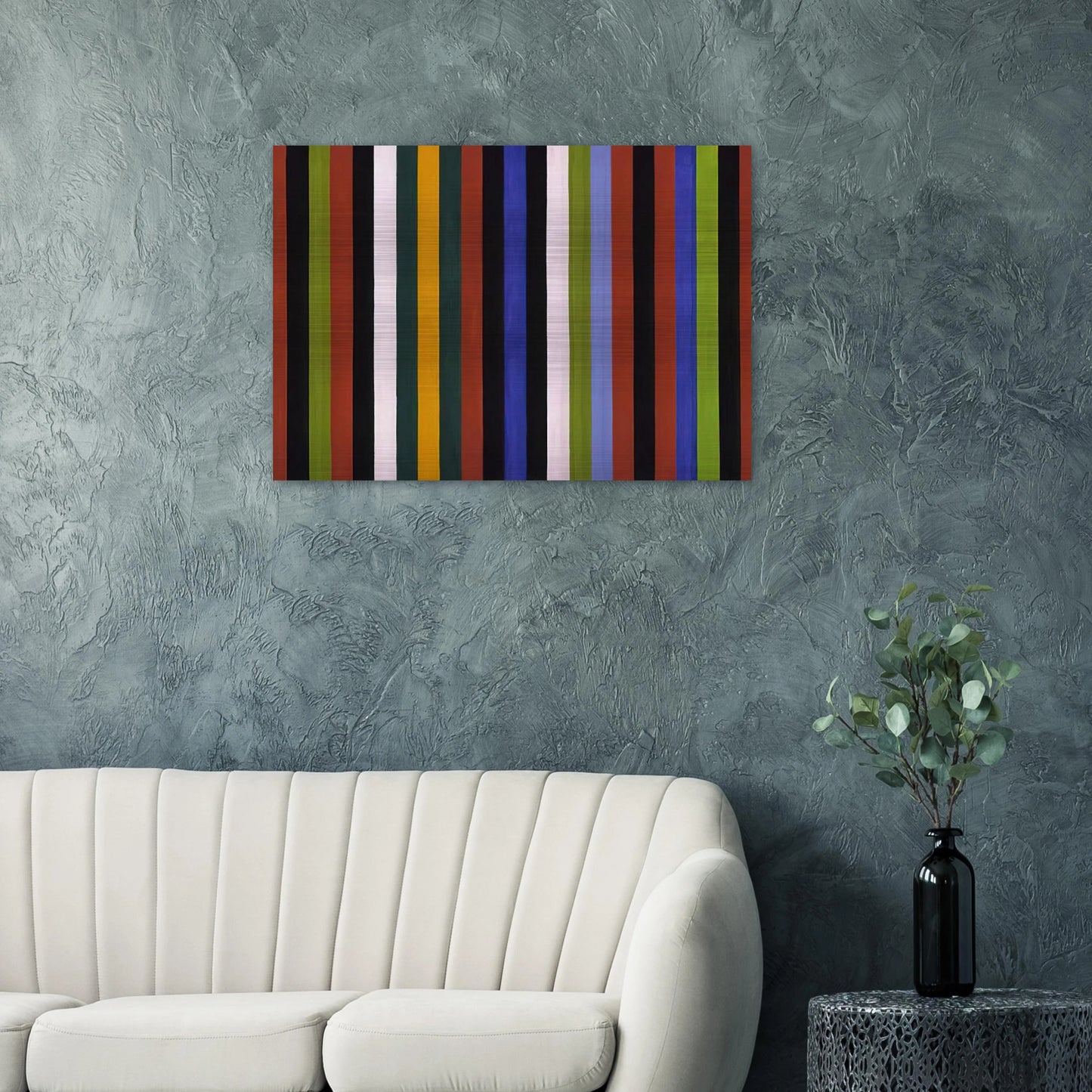 Hot Beat - 1964 - Gene Davis Brushed Aluminum Print - 70x100 cm / 28x40 inches | Gene Davis Aluminum Print | Gene Davis Prints