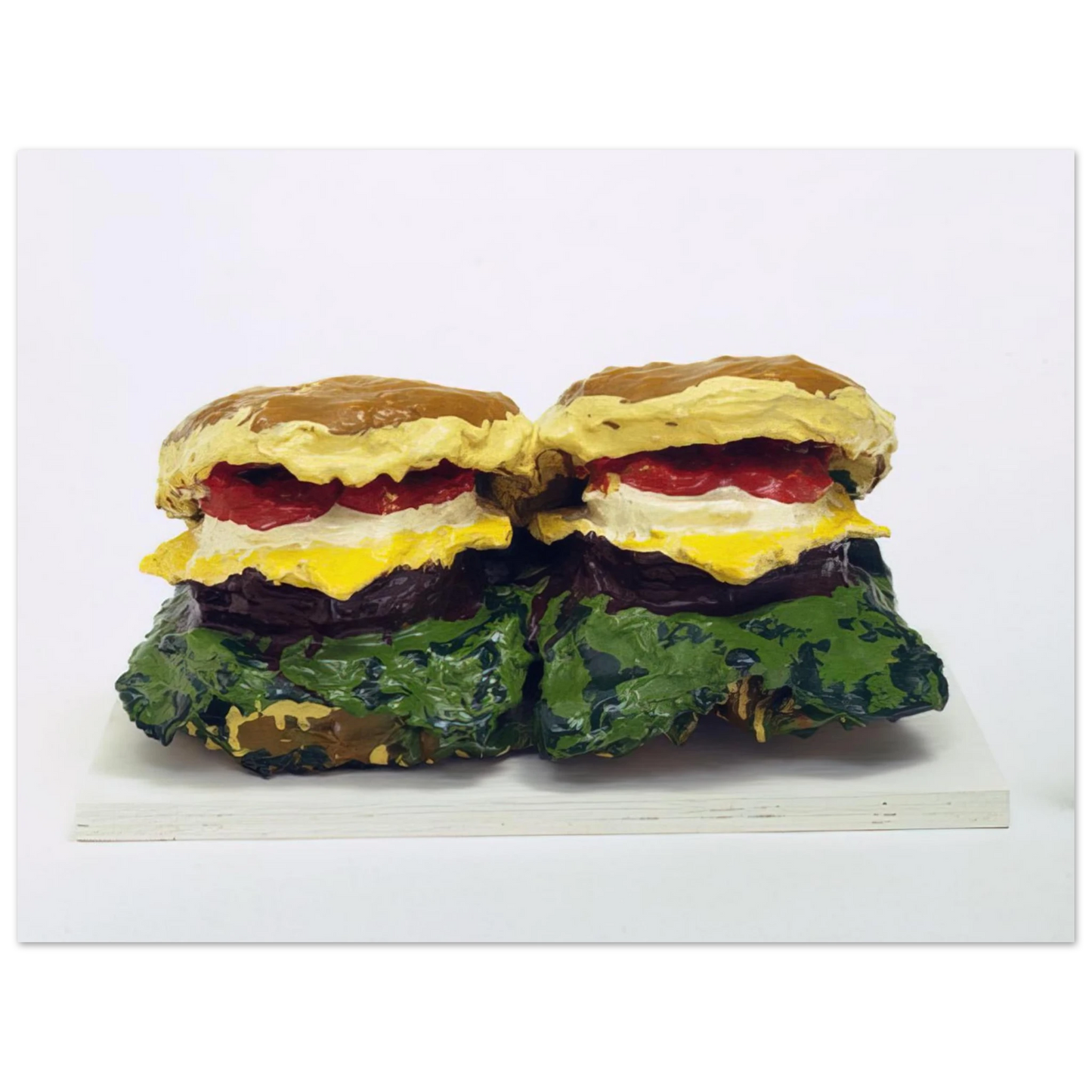 Claes Oldenburg - TWO CHEESEBURGERS WITH EVERYTHING DUAL HAMBURGERS 1962 75x100 cm / 30x40inches Fine Art Poster