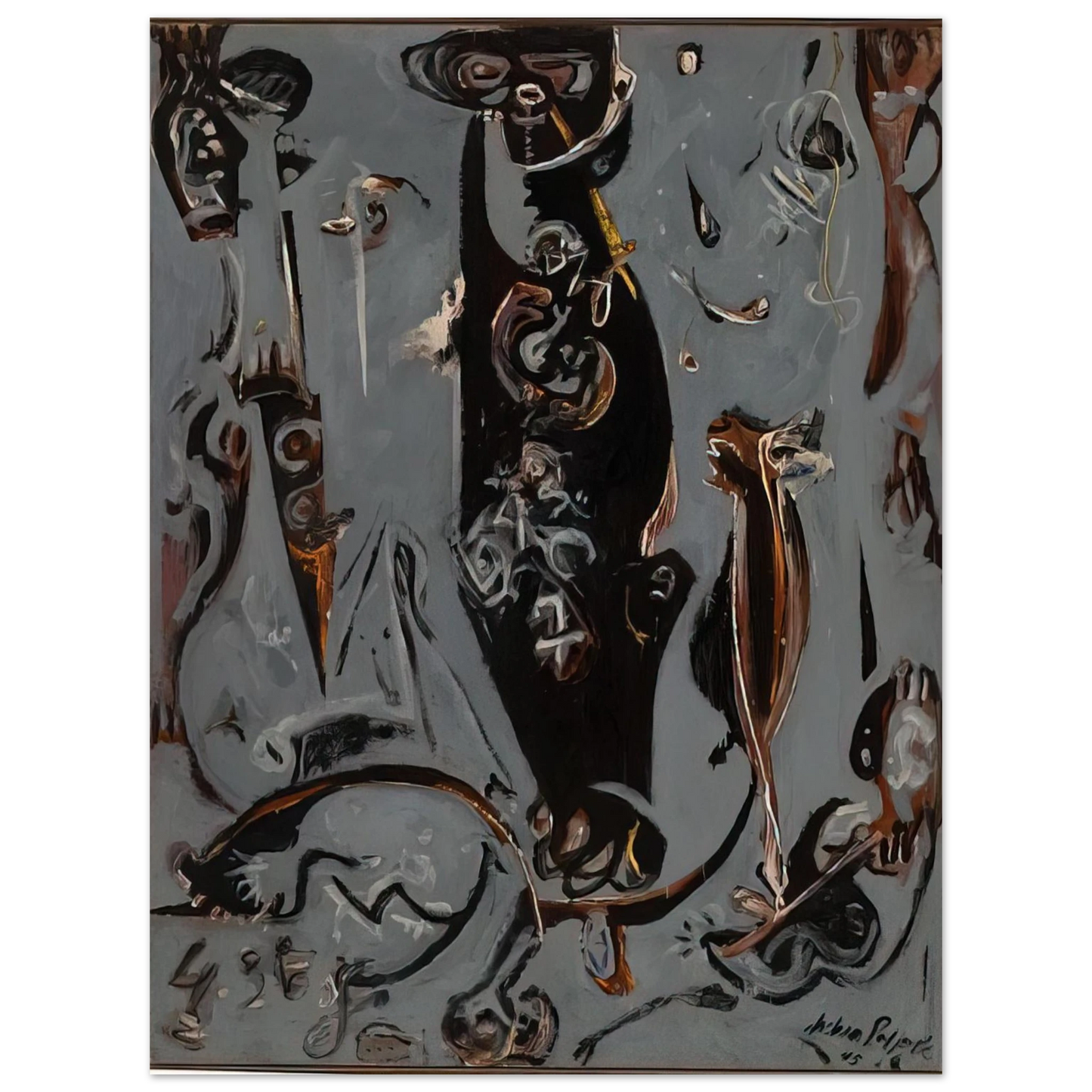 Jackson Pollock - TOTEM LESSON 2 1945 75x100 cm / 30x40inches Fine Art Poster