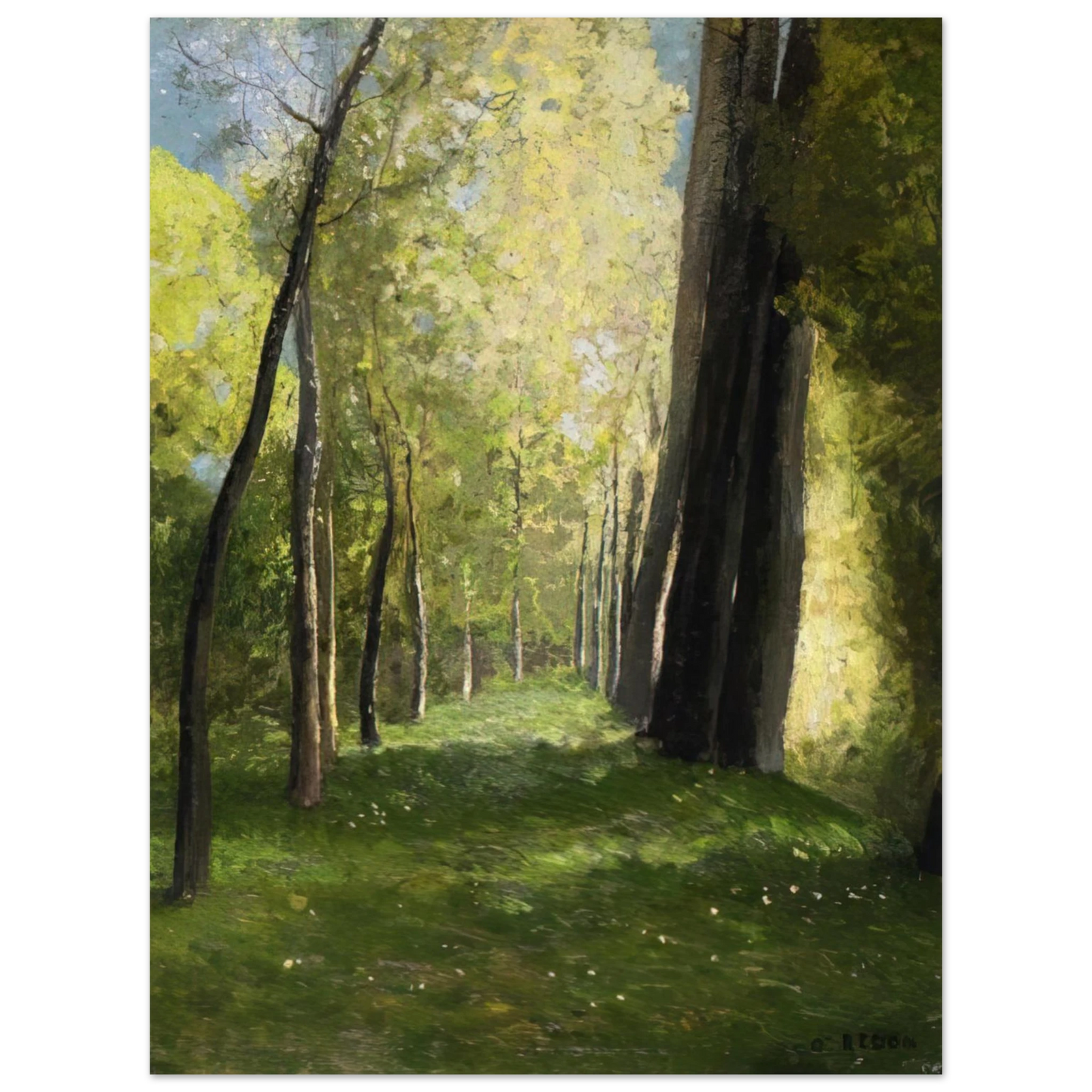 Odilon Redon - LANE OF TREES 75x100 cm / 30x40inches Fine Art Poster