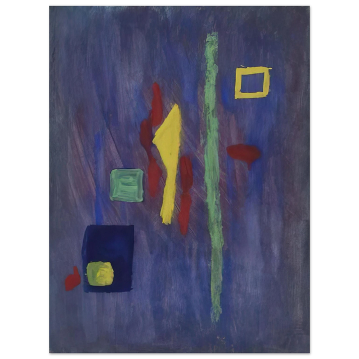 Barnett Newman - Untitled Red, Yellow and Green Forms on a Purple Ground 75x100 cm / 30x40inches Fine Art Poster