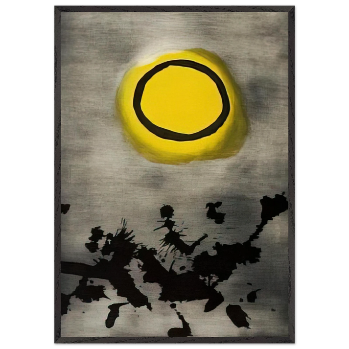Untitled - 1972 N2 - Adolph Gottlieb 70x100 cm / 28x40 inches Framed Art Print – Black Wooden Frame