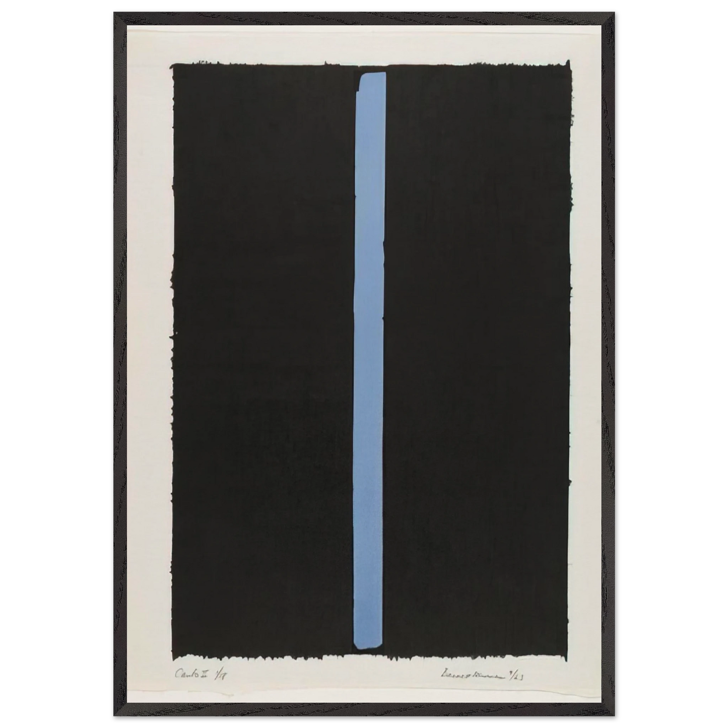 Canto II - Barnett Newman 70x100 cm / 28x40 inches Framed Art Print – Black Wooden Frame