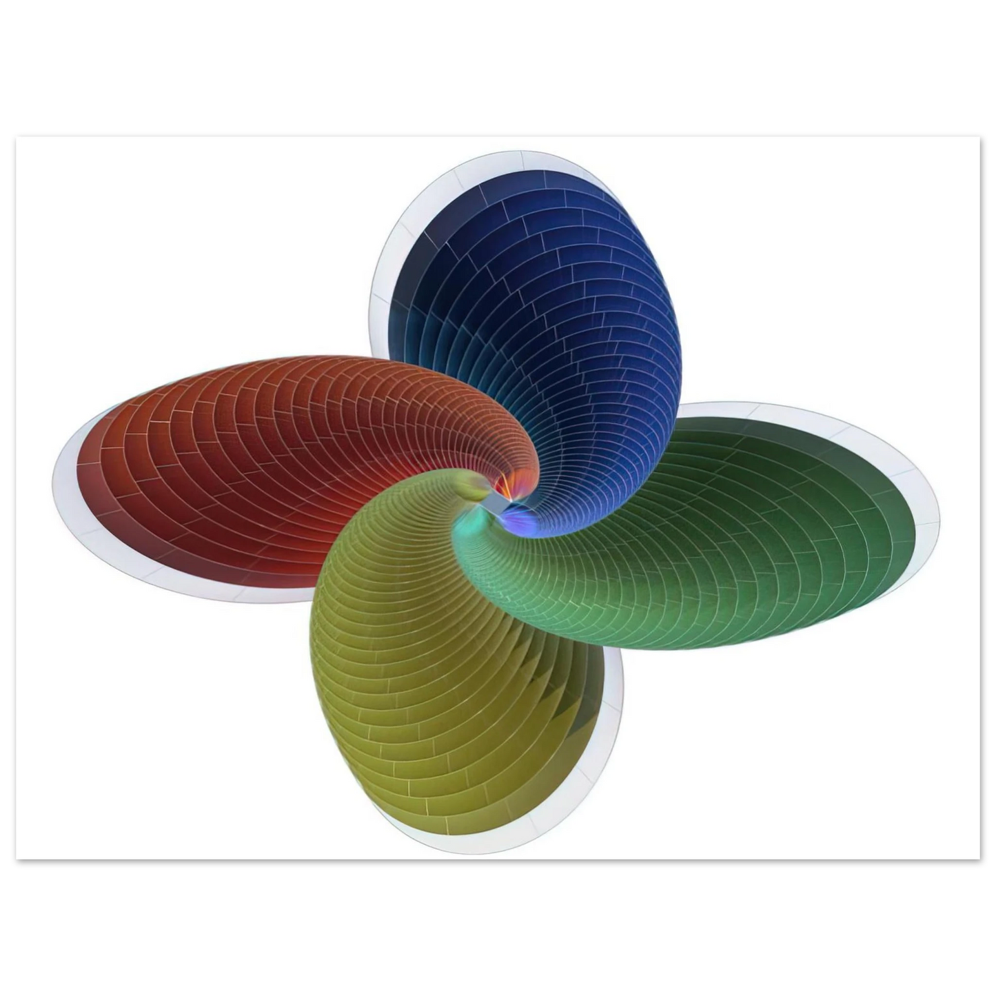 Johannes Itten - Tower of Fire, parametric model - Abstract Art 75x100 cm / 30x40inches Fine Art Poster