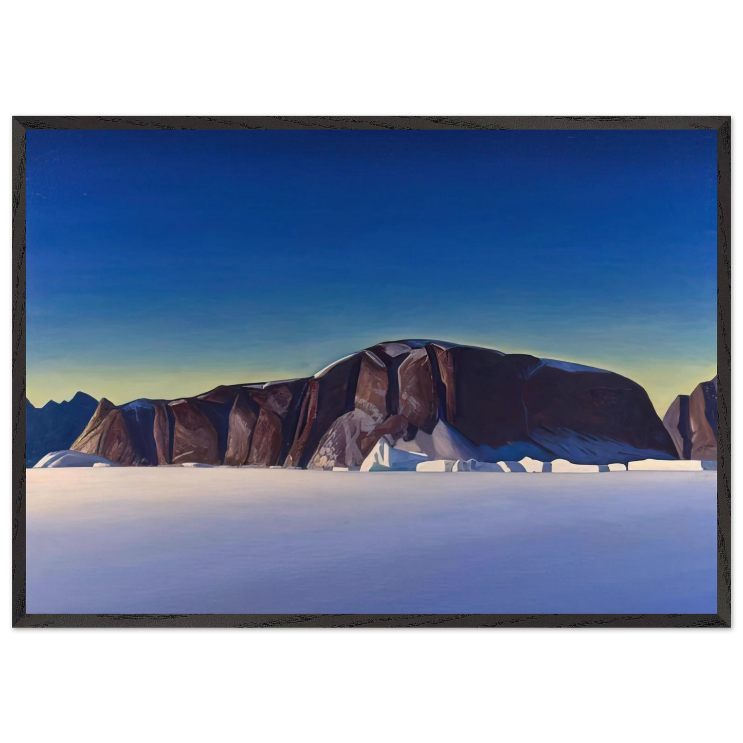 Greenland Coast - Rockwell Kent 70x100 cm / 28x40 inches Framed Art Print – Black Wooden Frame