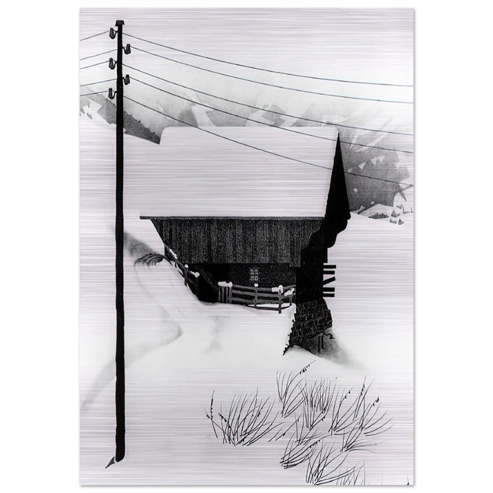 SNOW - MC Escher Brushed Aluminum Print - 70x100 cm / 28x40 inches | MC Escher Aluminum Print | MC Escher Prints