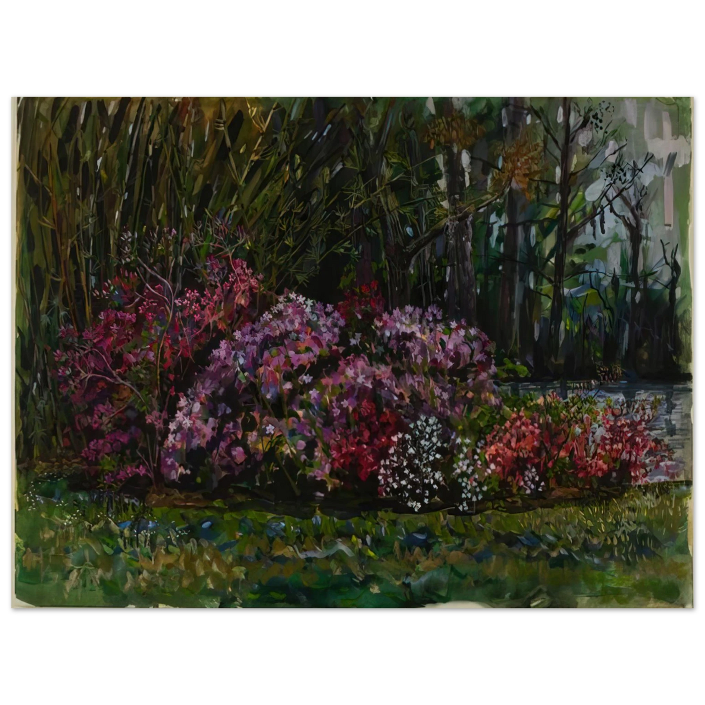 Ivan Albright - ALICIA S AZALEAS ON ST MARY S RIVER 75x100 cm / 30x40inches Fine Art Poster