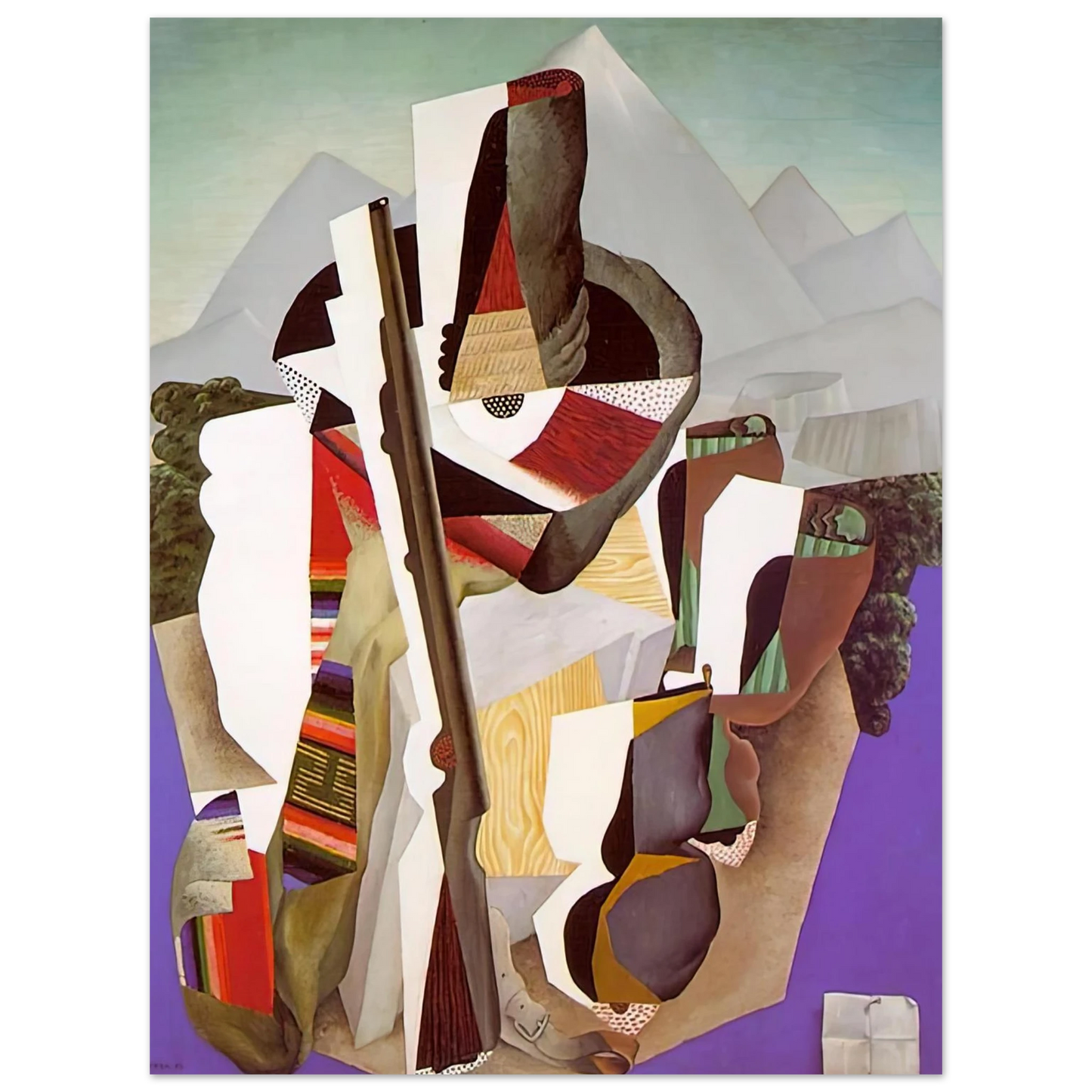 Diego Rivera - ZAPATISTA LANDSCAPE THE GUERRILLA 1915 75x100 cm / 30x40inches Fine Art Poster