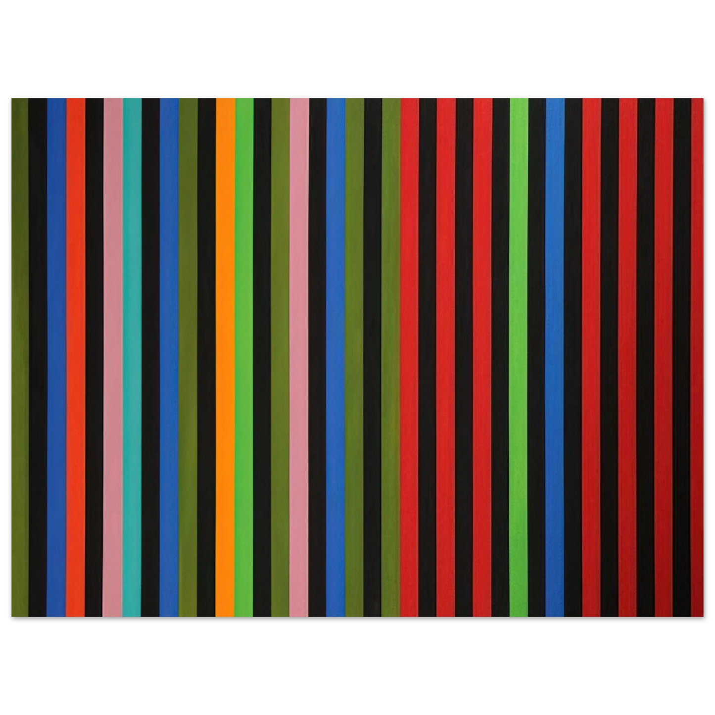 Gene Davis - Firebox - 1964 75x100 cm / 30x40inches Fine Art Poster