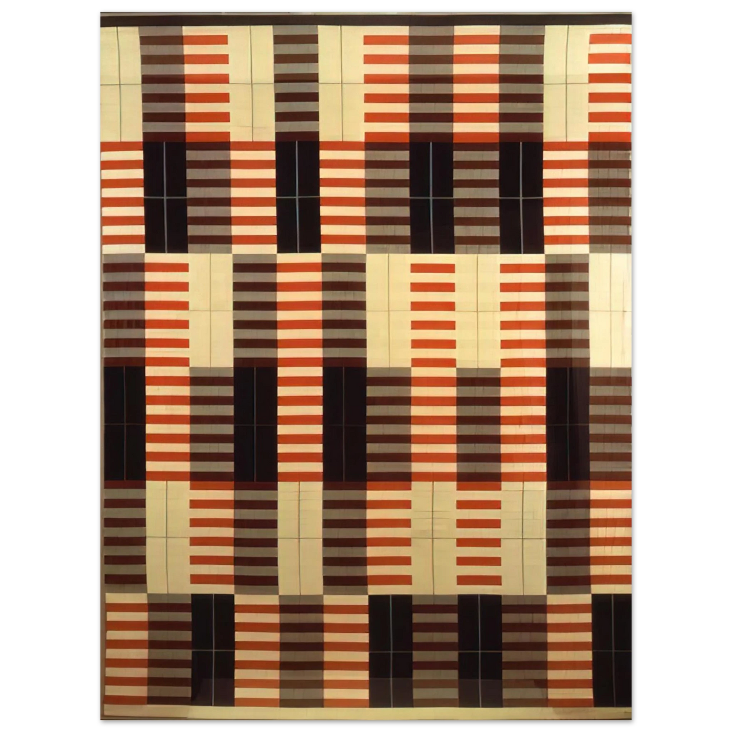 Anni Albers - BLACK WHITE RED 1964 75x100 cm / 30x40inches Fine Art Poster