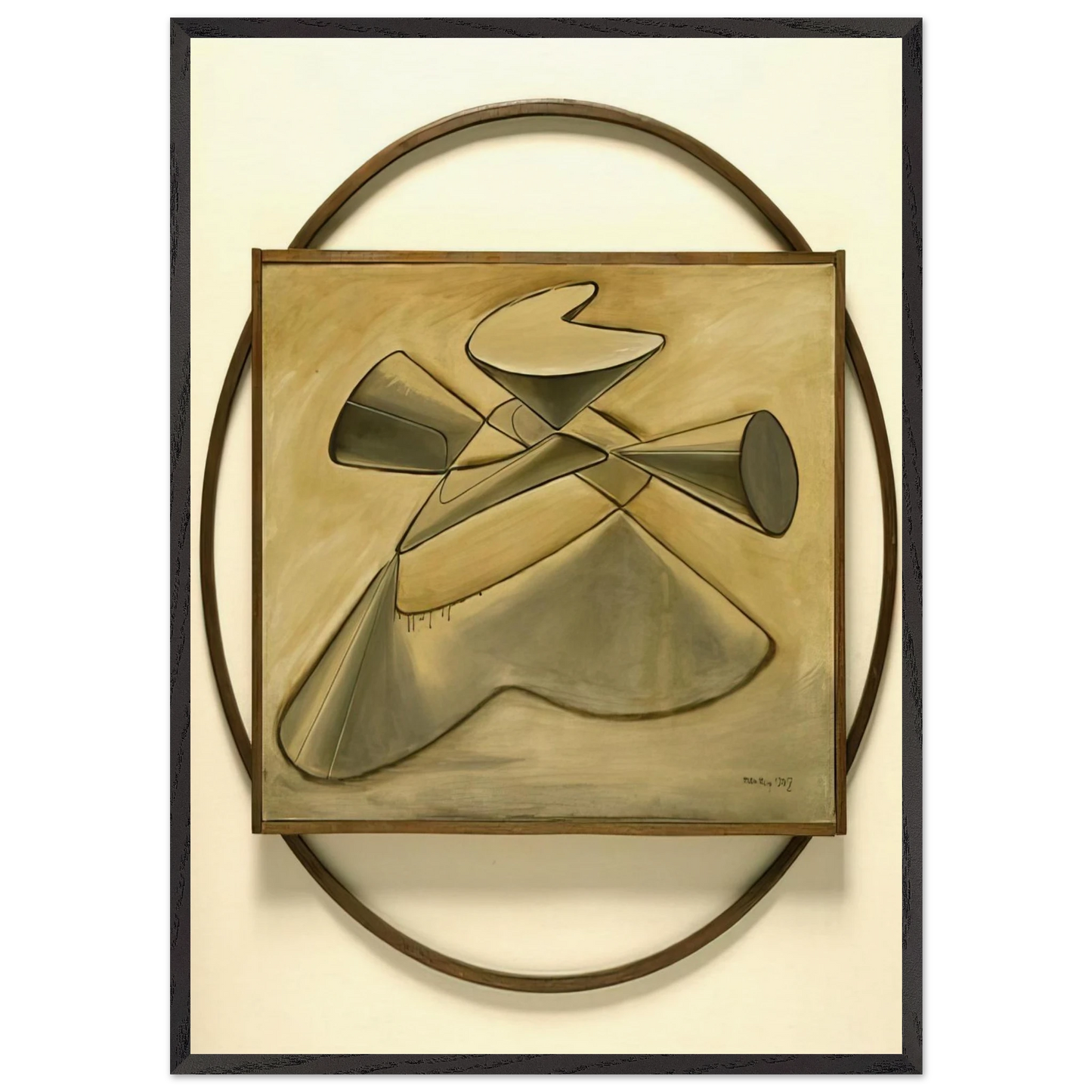 SHAKESPEAREAN EQUATION KING LEAR - Man Ray 70x100 cm / 28x40 inches Framed Art Print – Black Wooden Frame