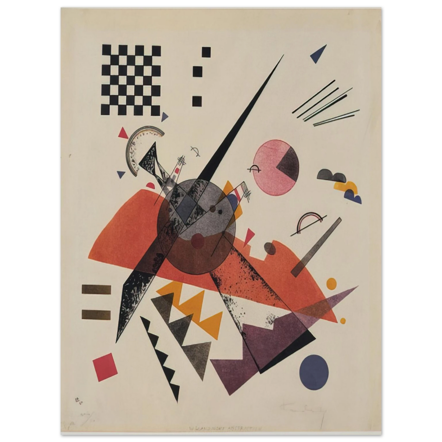Wassily Kandinsky - ORANGE 1923 75x100 cm / 30x40inches Fine Art Poster
