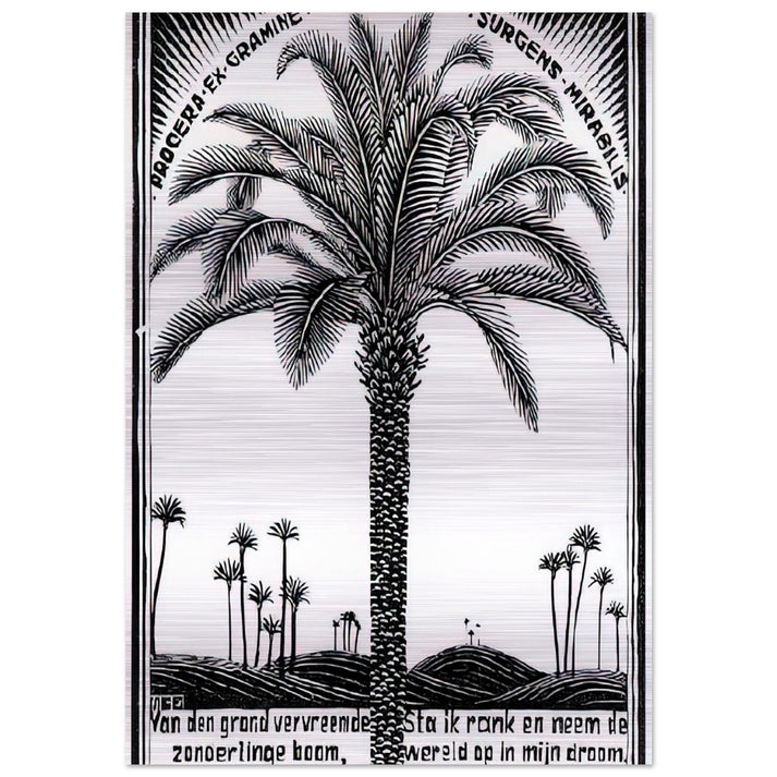 PALM TREE 1 - MC Escher Brushed Aluminum Print - 70x100 cm / 28x40 inches | MC Escher Aluminum Print | MC Escher Prints