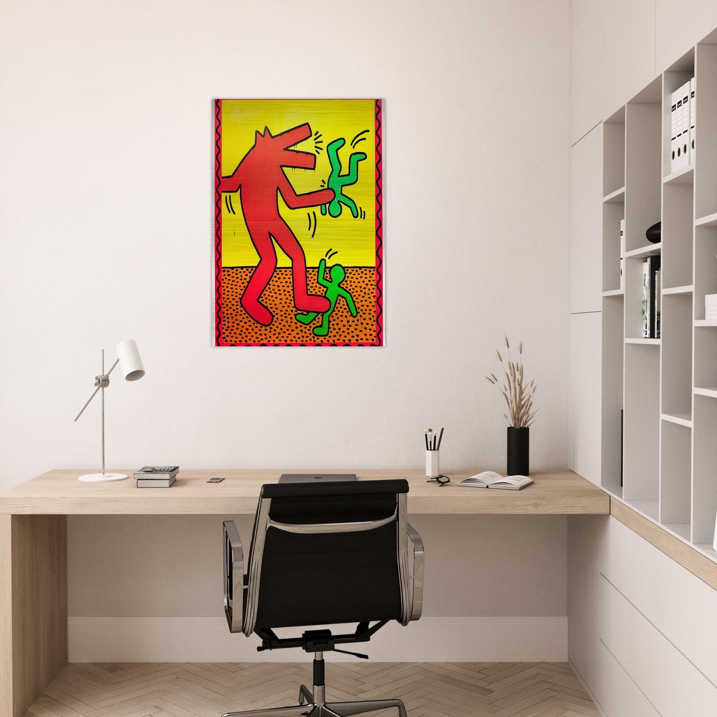 UNTITLED 1982 1 - Keith Haring Brushed Aluminum Print - 70x100 cm / 28x40 inches | Keith Haring Aluminum Print | Keith Haring Prints