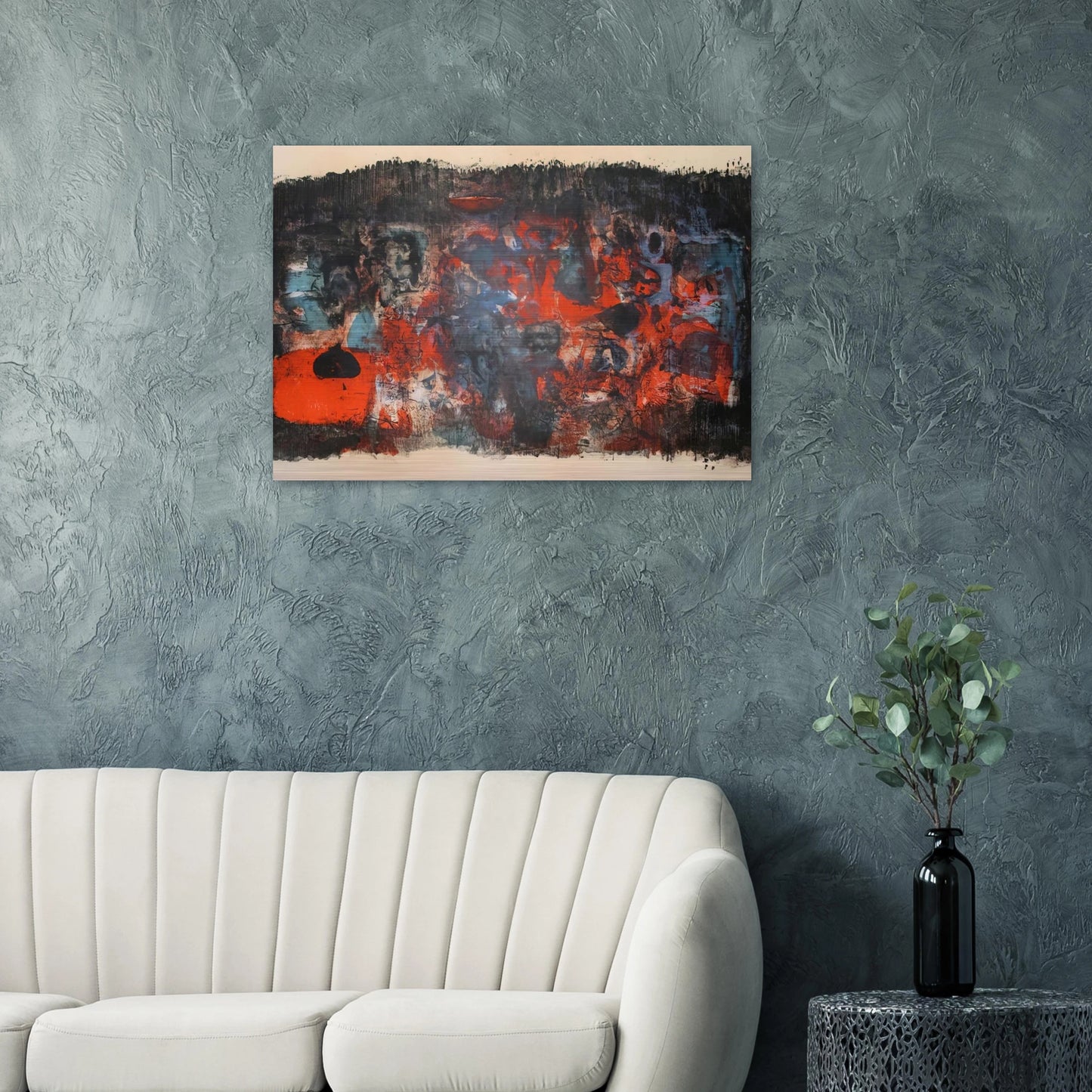 UNTITLED 1956 - Zao Wou-Ki Brushed Aluminum Print - 70x100 cm / 28x40 inches | Zao Wou-Ki Aluminum Print | Zao Wou-Ki Prints