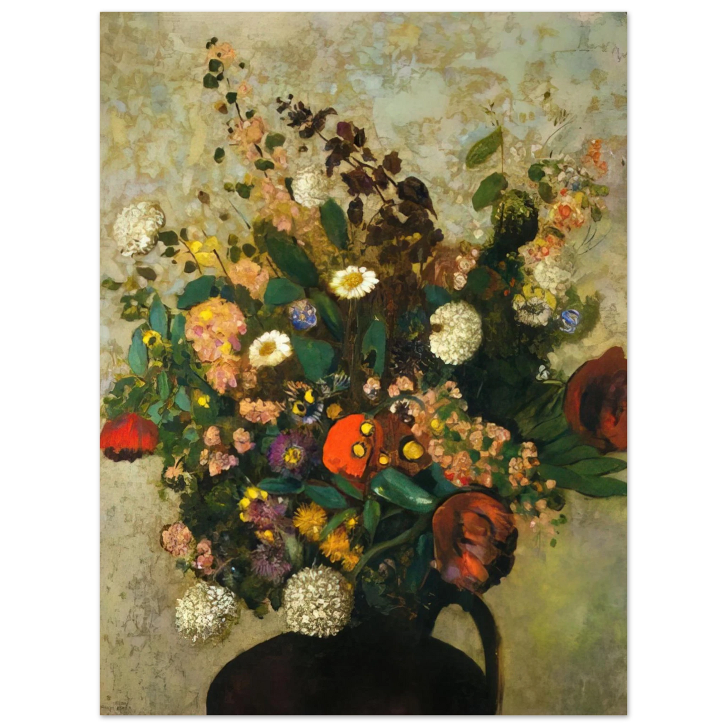 Odilon Redon - BOUQUET OF FLOWERS 5 75x100 cm / 30x40inches Fine Art Poster