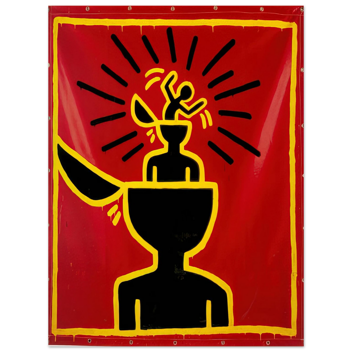 Keith Haring - UNTITLED 1982 75x100 cm / 30x40inches Fine Art Poster | Keith Haring Art For Sale