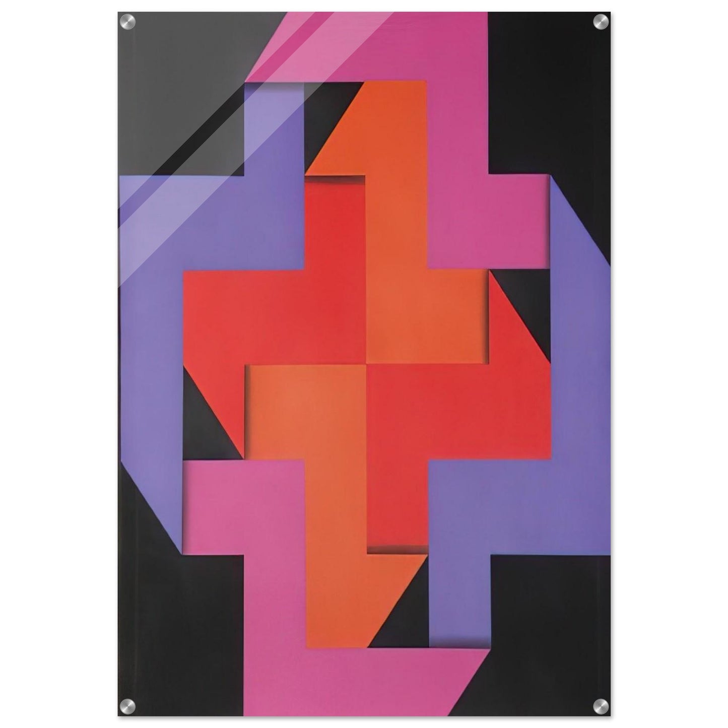 Tibacuy - 1969 - Omar Rayo Acrylic Print - 70x100 cm / 28x40″ inches | Omar Rayo Wall Art | Omar Rayo Prints
