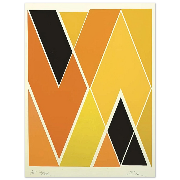 Larry Zox - Double Diamond - Hard Edge Painting 75x100 cm / 30x40inches Fine Art Poster