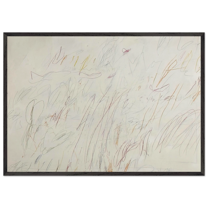 Sunset N1 - Cy Twombly 70x100 cm / 28x40 inches Framed Art Print – Black Wooden Frame