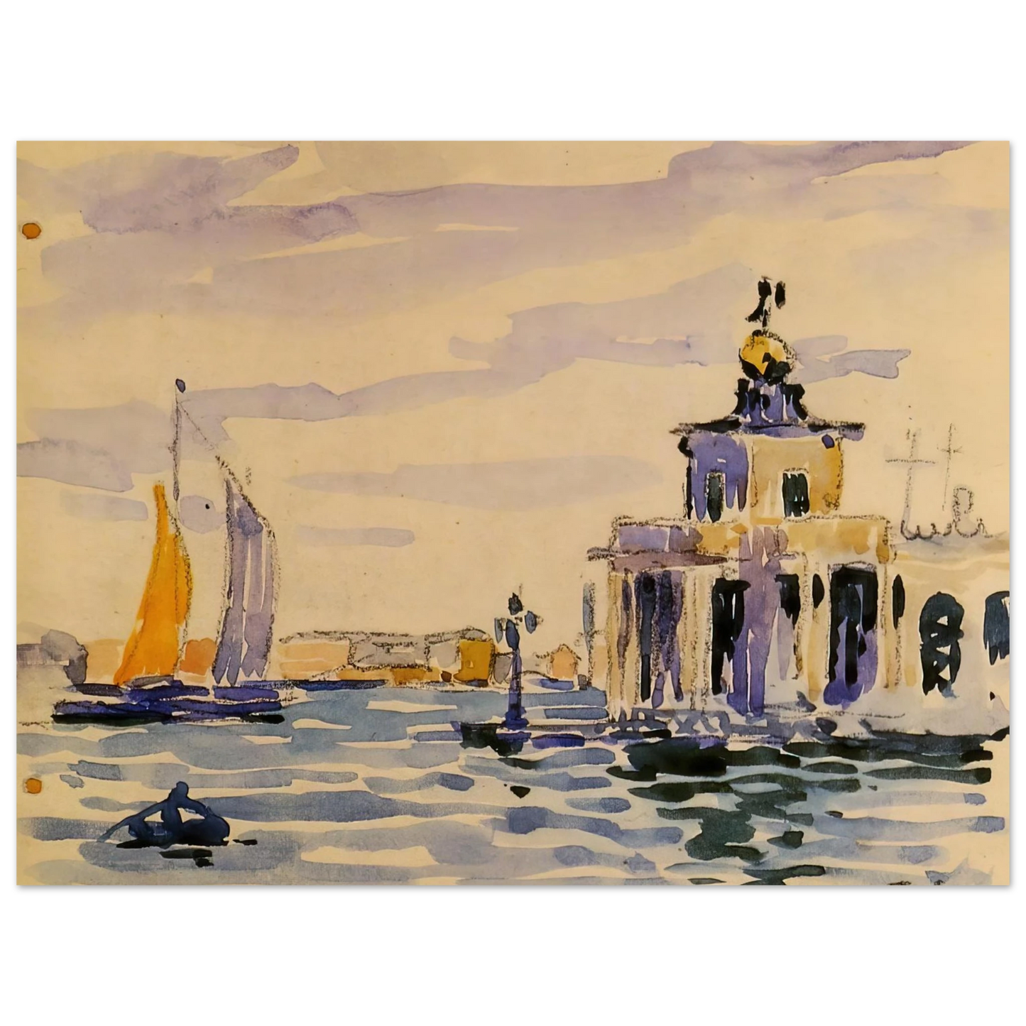 Henri-Edmond Cross - La Dogana 75x100 cm / 30x40inches Fine Art Poster