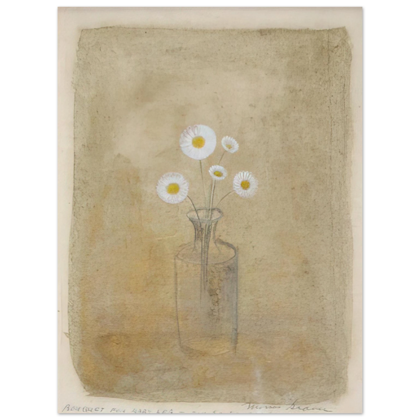 Morris Graves - Bouquet for Mary Lea - 1957 75x100 cm / 30x40inches Fine Art Poster