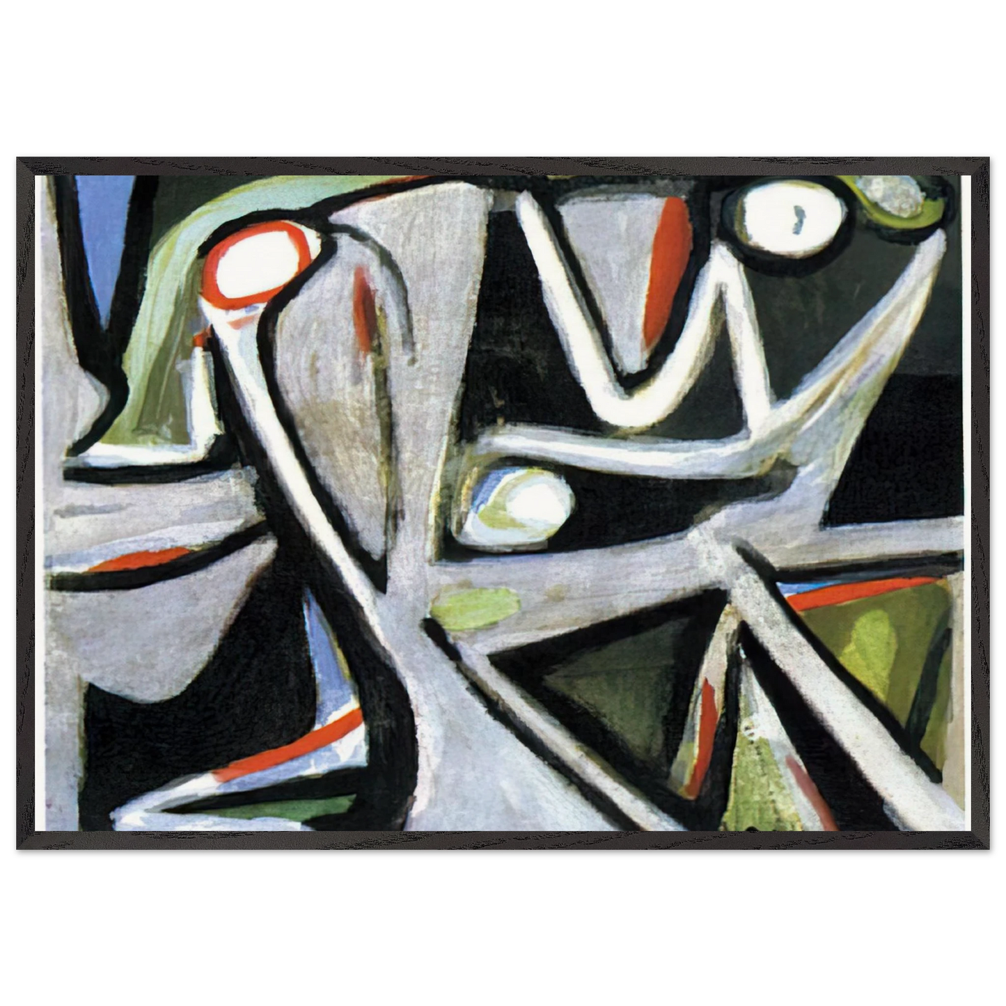 Desertique - 1981 - Bram van Velde 70x100 cm / 28x40 inches Framed Art Print – Black Wooden Frame