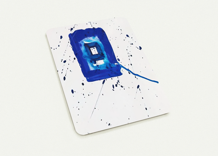 Blue Frame By Sam Francis Pack of 10 Post Cards | Sam Francis Post Cards | A6 (10.5 x 14.8 cm) - 4.1 x 5.8 inches