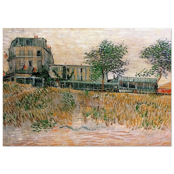 The Restaurant de la Sirene at Asnieres - Vincent van Gogh Brushed Aluminum Print - 70x100 cm / 28x40 inches | Vincent van Gogh Aluminum Print | Vincent van Gogh Prints