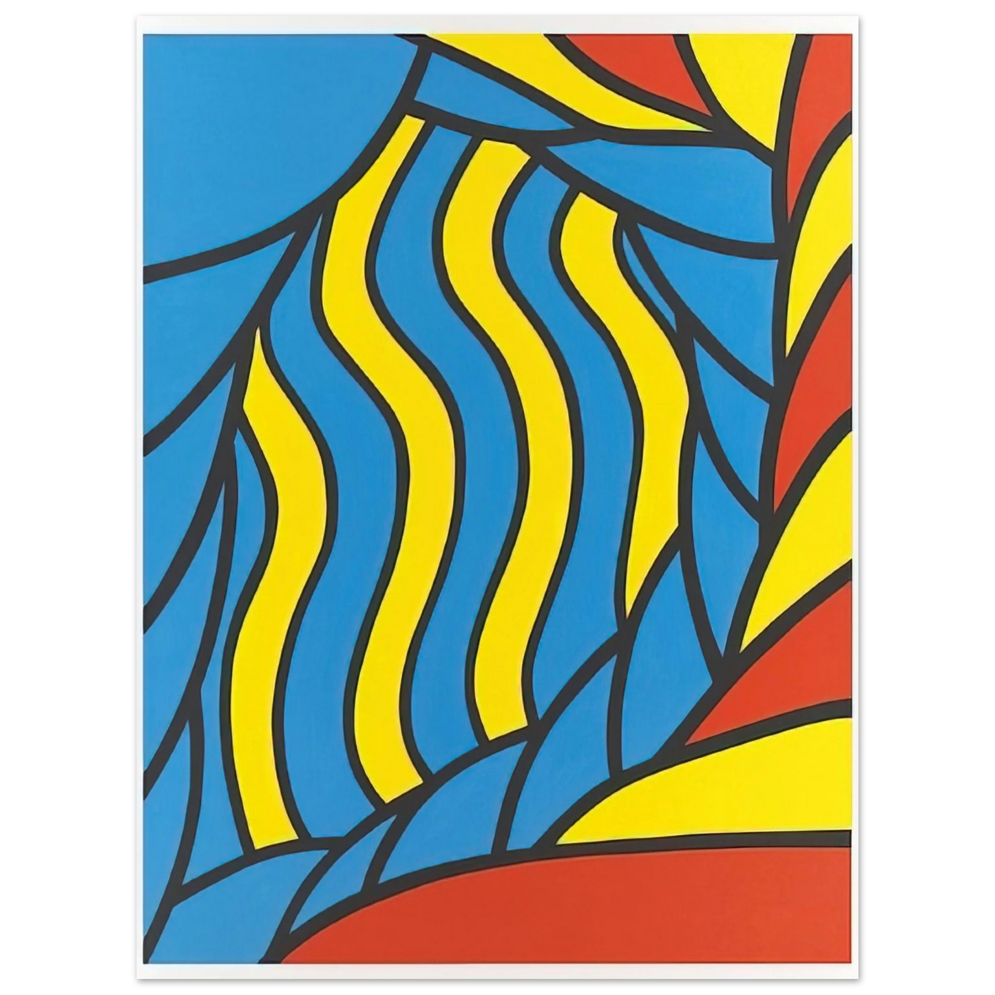 Nicholas Krushenick - Flying Circus - 1965 75x100 cm / 30x40inches Fine Art Poster