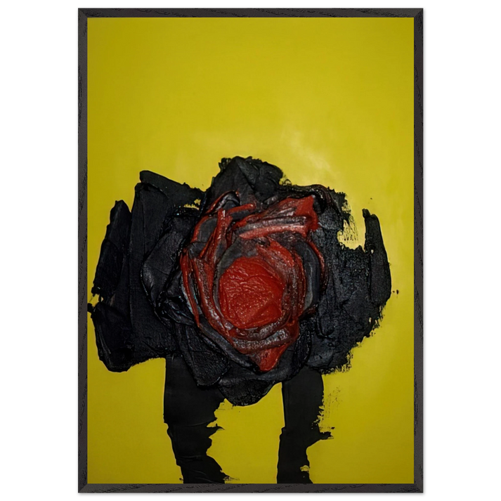 UNTITLED 1963 N3 - Luis Feito 70x100 cm / 28x40 inches Framed Art Print – Black Wooden Frame