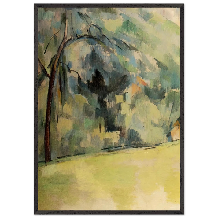 Morning in Provence - Paul Cezanne 70x100 cm / 28x40 inches Framed Art Print – Black Wooden Frame