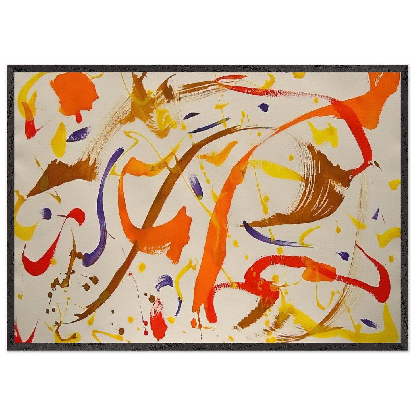 Untitled Abstract - 1975 - Alexander Liberman 70x100 cm / 28x40 inches Framed Art Print – Black Wooden Frame