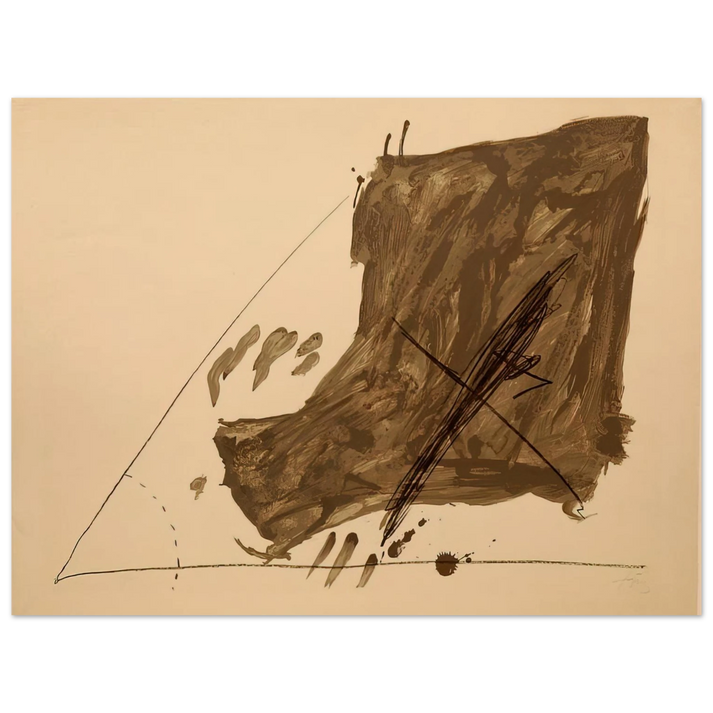 Antoni Tapies - ANGLE ET TACHES 1968 75x100 cm / 30x40inches Fine Art Poster