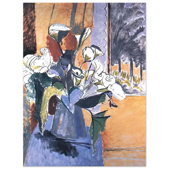 Henri Matisse - FLOWERS ON THE WINDOWSILL 1913 75x100 cm / 30x40inches Fine Art Poster