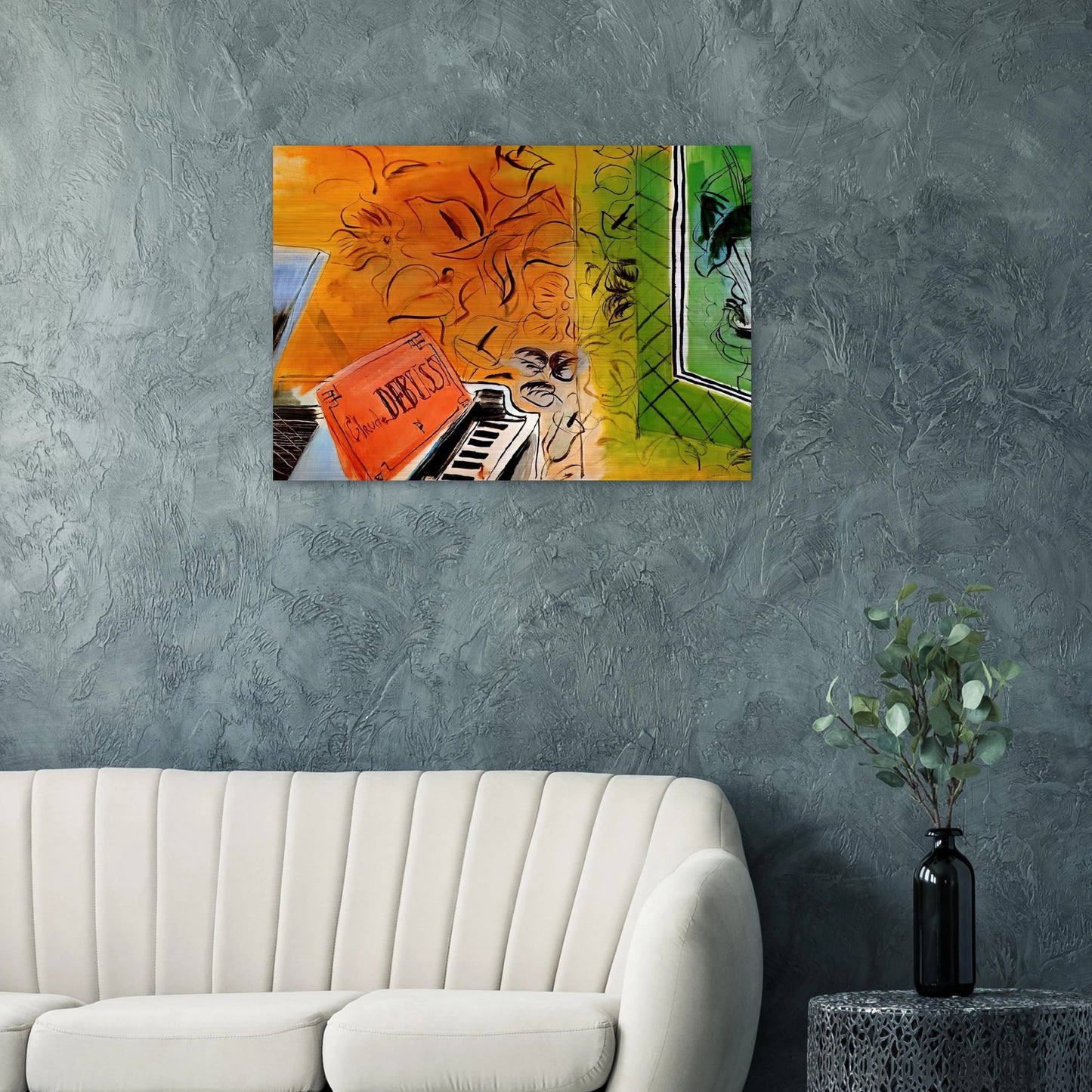 HOMAGE TO CLAUDE DEBUSSY 1952 - Raoul Dufy Brushed Aluminum Print - 70x100 cm / 28x40 inches | Raoul Dufy Aluminum Print | Raoul Dufy Prints