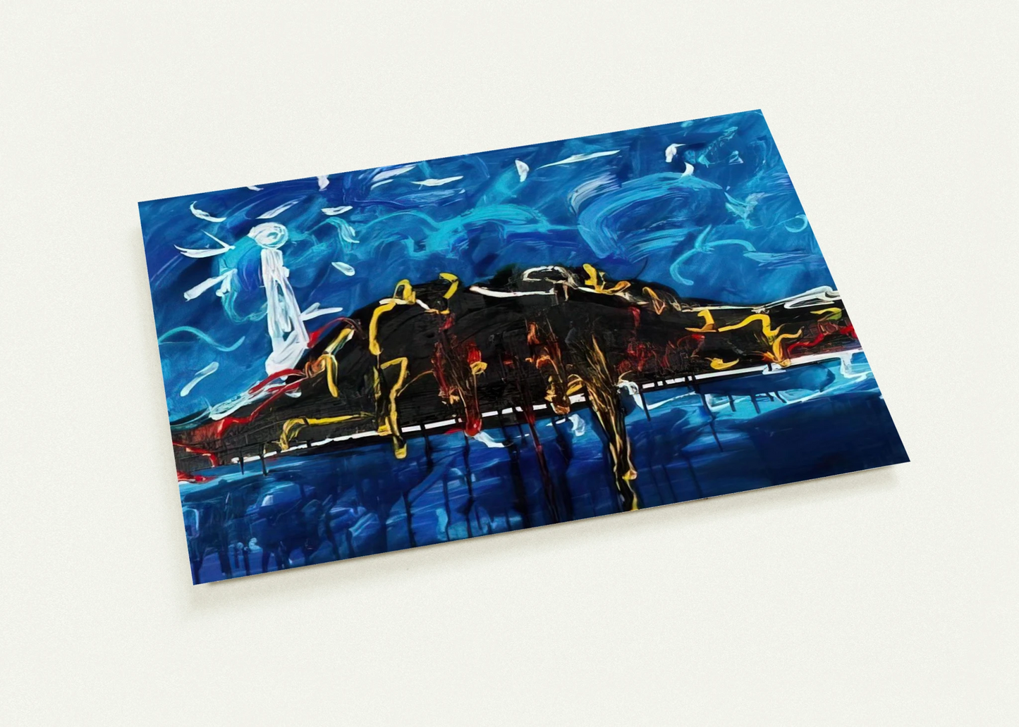 Il Vulcano - Art Informel By Mario Schifano Pack of 10 Post Cards | Mario Schifano Post Cards | A6 (10.5 x 14.8 cm) - 4.1 x 5.8 inches