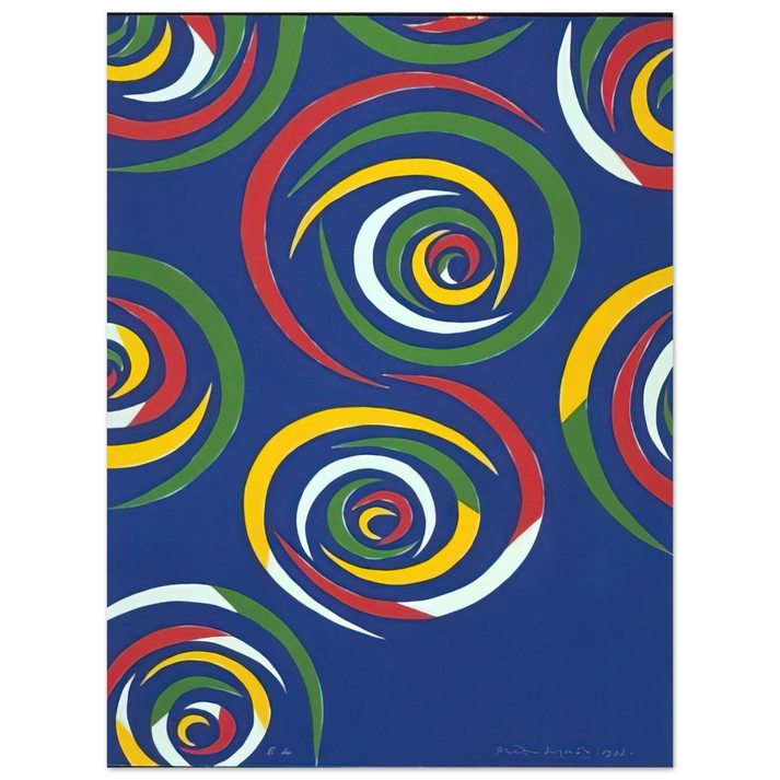 Piero Dorazio - Cercles de Nuit - 1992 75x100 cm / 30x40inches Fine Art Poster