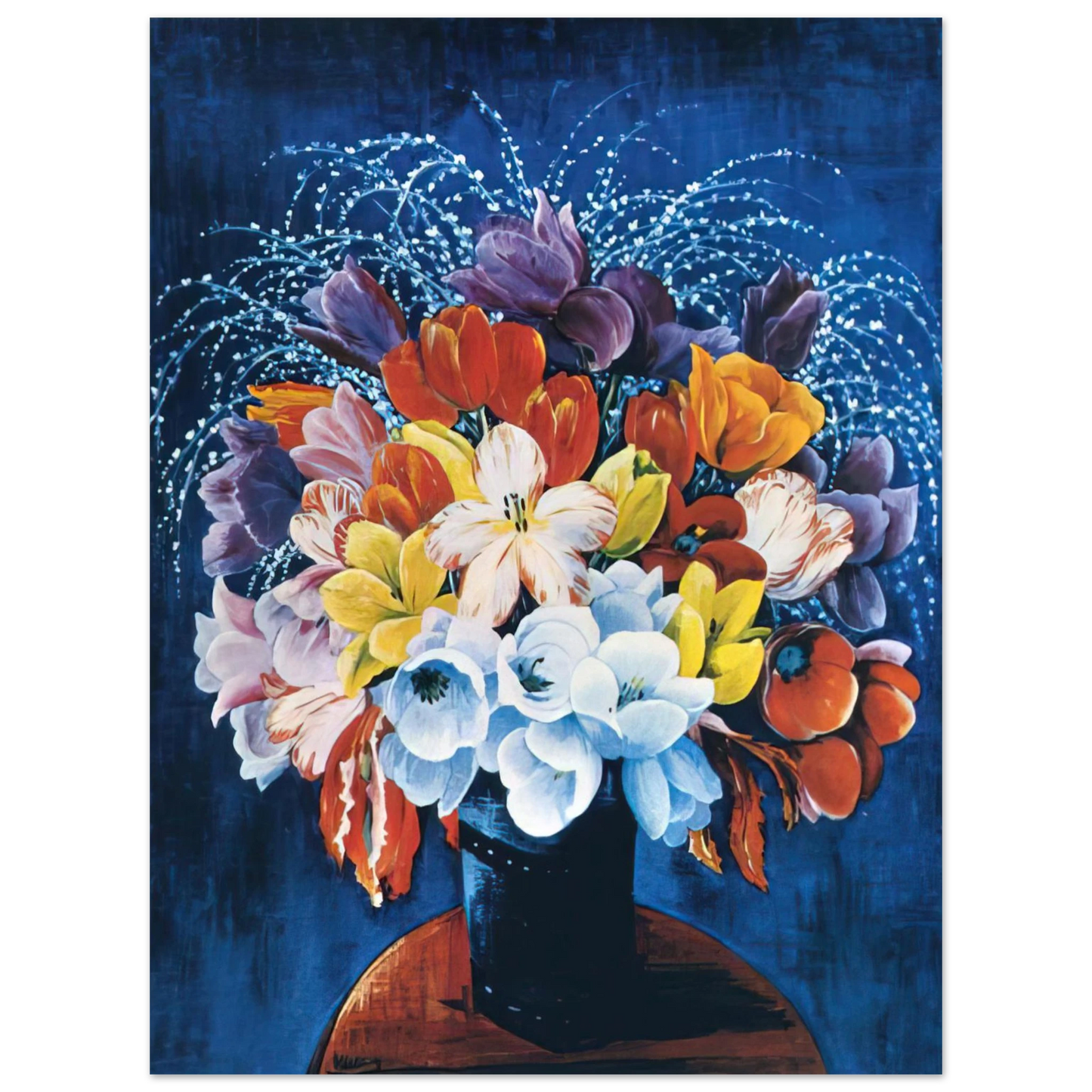 Moise Kisling - BOUQUET OF TULIPS 75x100 cm / 30x40inches Fine Art Poster