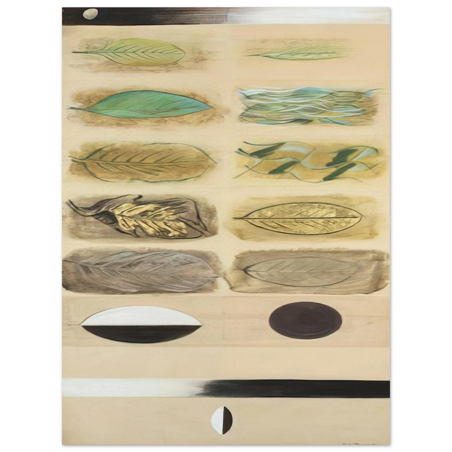 Morris Graves - Life Cycle of a Leaf - Expressionism 75x100 cm / 30x40inches Fine Art Poster
