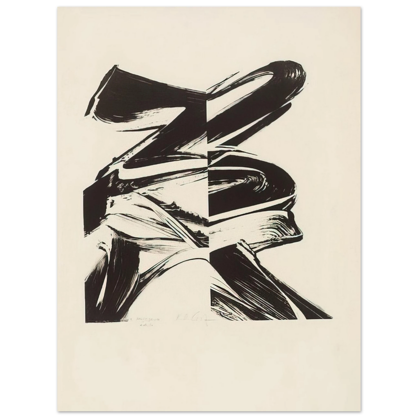 Karl Otto Gotz - Untitled From a Laugh without Mouth 75x100 cm / 30x40inches Fine Art Poster