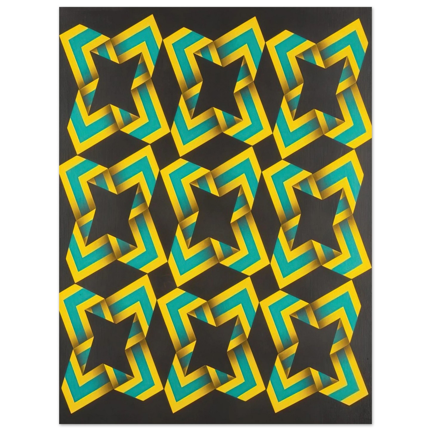 Omar Rayo - 9-Soles - 1967 75x100 cm / 30x40inches Fine Art Poster