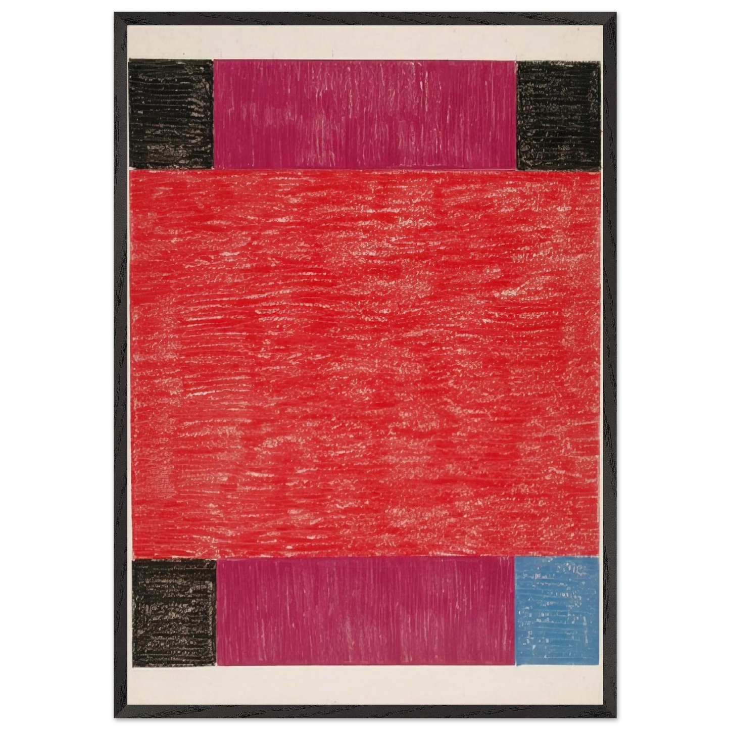 Drawing - 1985 - Lygia Pape 70x100 cm / 28x40 inches Framed Art Print – Black Wooden Frame